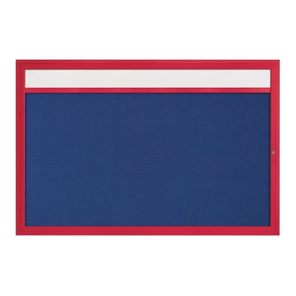 Slim Enclosed Corkboard, 36"x36", Black Alum Frame/Cork